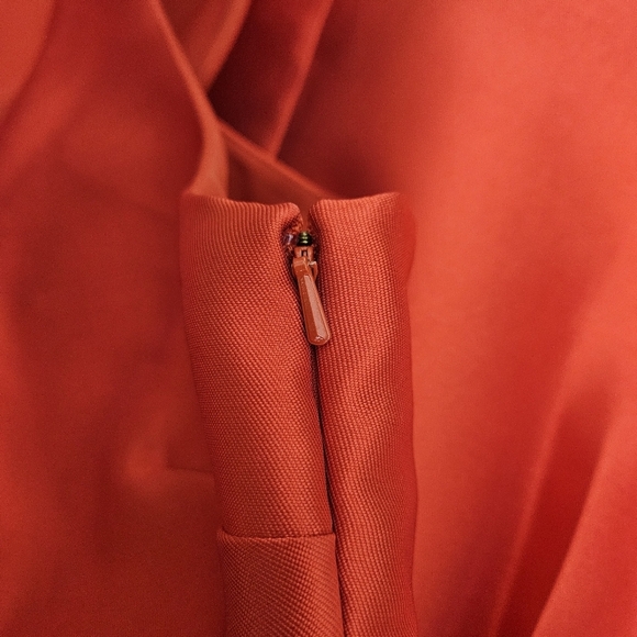 Maeve Fit Flare Dress Holiday Red Sleeveless V Neck Cross Back A Line 2 - Picture 5 of 8